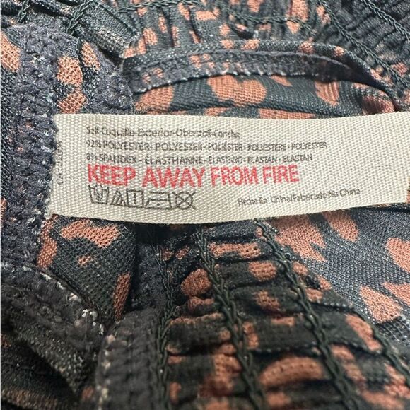 Free People Intimately Crop Top Women Extra Large Leopard Print Pullover Draped - Picture 6 of 8